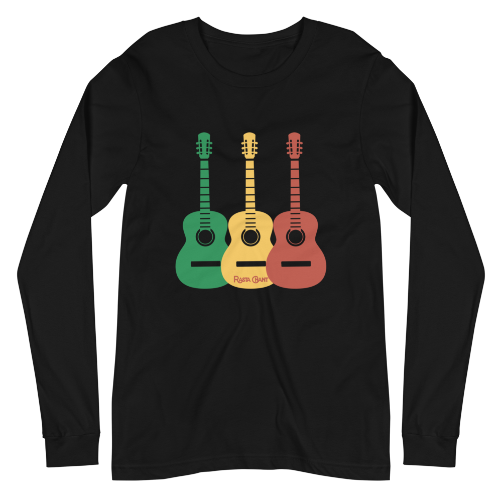 Rasta Chant Three Guitars Long Sleeve Unisex T-Shirt
