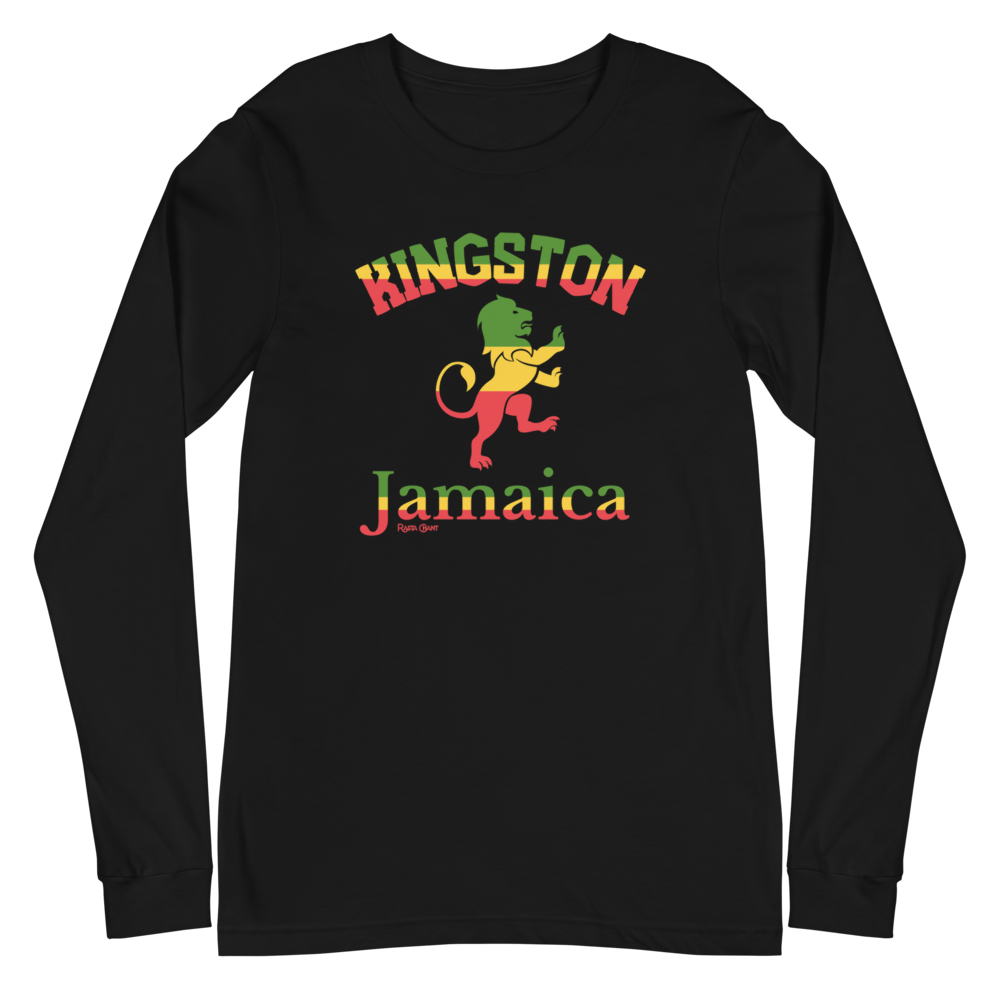 Rasta Chant Kingston Jamaica Lion Long Sleeve Unisex T-Shirt - 11Y