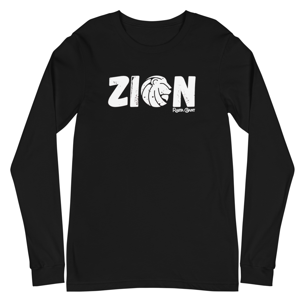Rasta Chant Zion Lion Long Sleeve Unisex T-Shirt - 11Y
