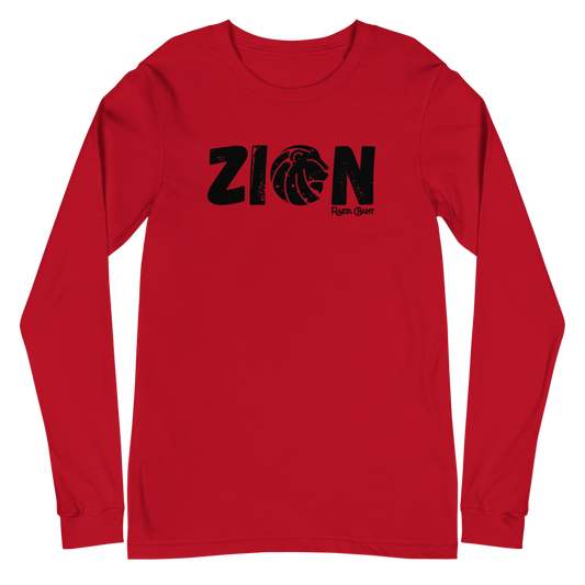 Rasta Chant Zion Lion Long Sleeve Unisex T-Shirt - 12Y