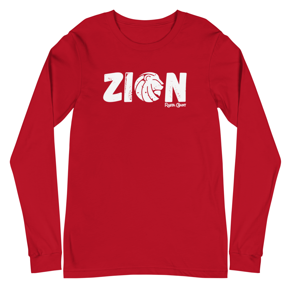Rasta Chant Zion Lion Long Sleeve Unisex T-Shirt - 11Y