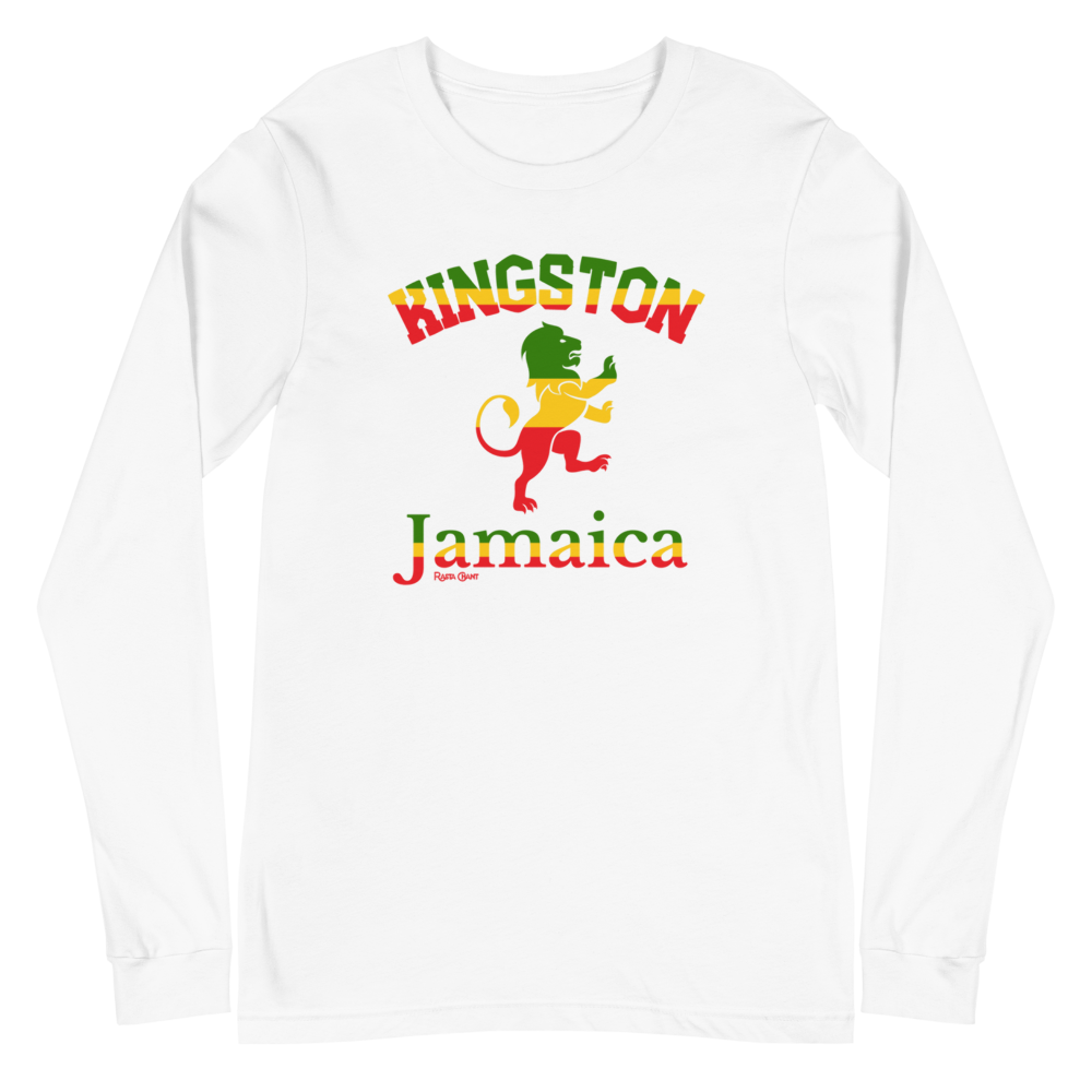 Rasta Chant Kingston Jamaica Lion Long Sleeve Unisex T-Shirt - 11Y