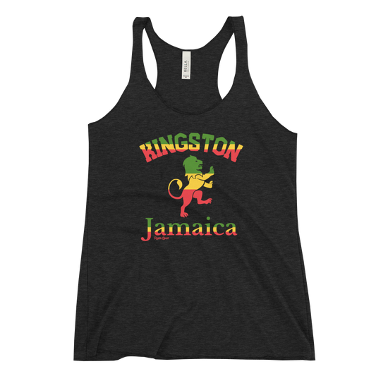 Rasta Chant Kingston Jamaica Lion Women's Racerback Tank Top - 10Y