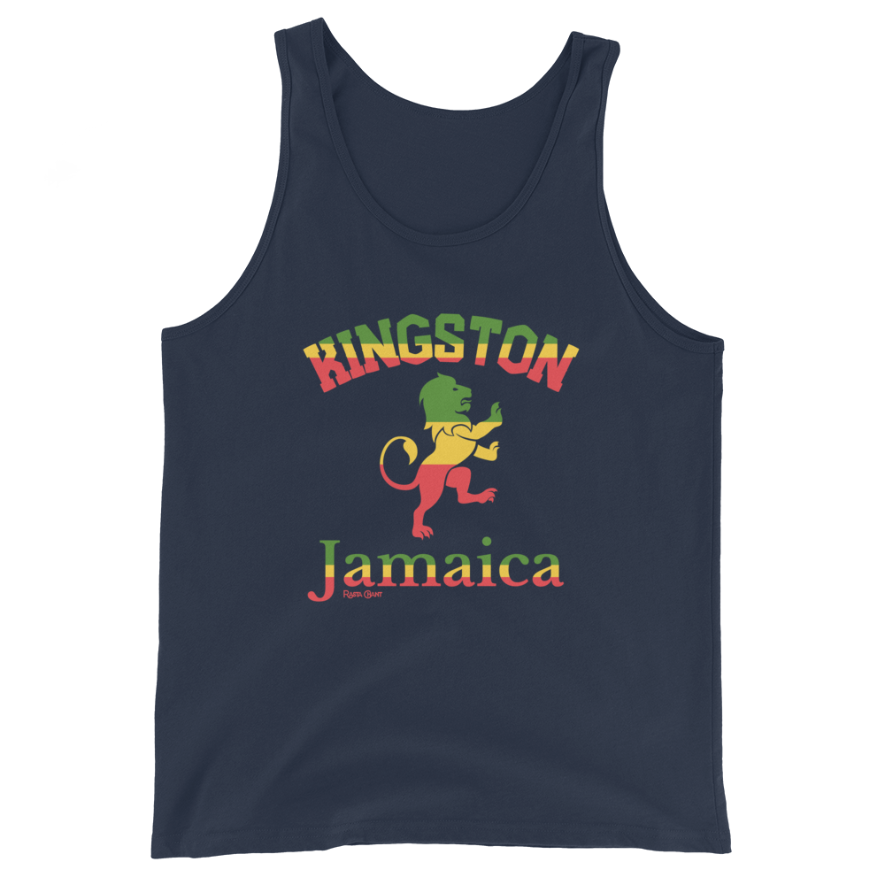 Rasta Chant Kingston Jamaica Lion Men's Tank Top - 10Y