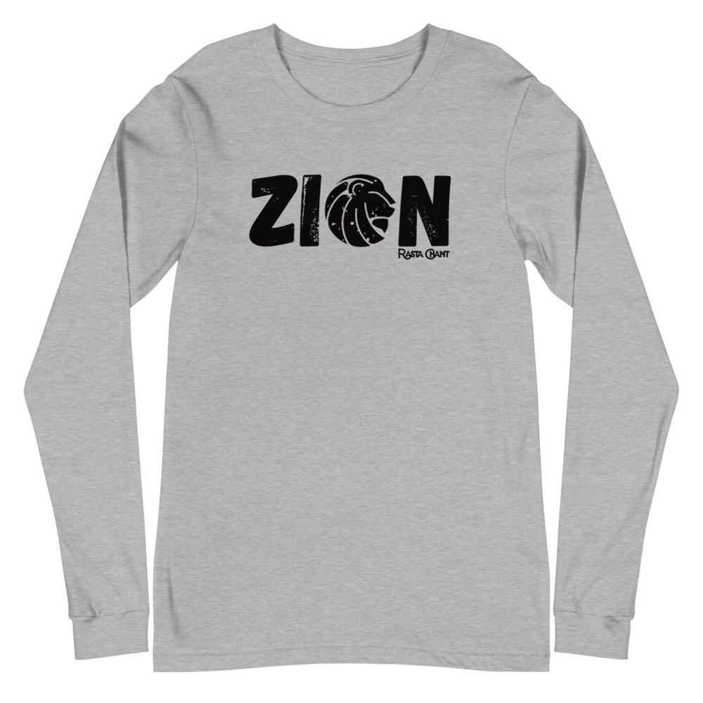 Rasta Chant Zion Lion Long Sleeve Unisex T-Shirt - 12Y