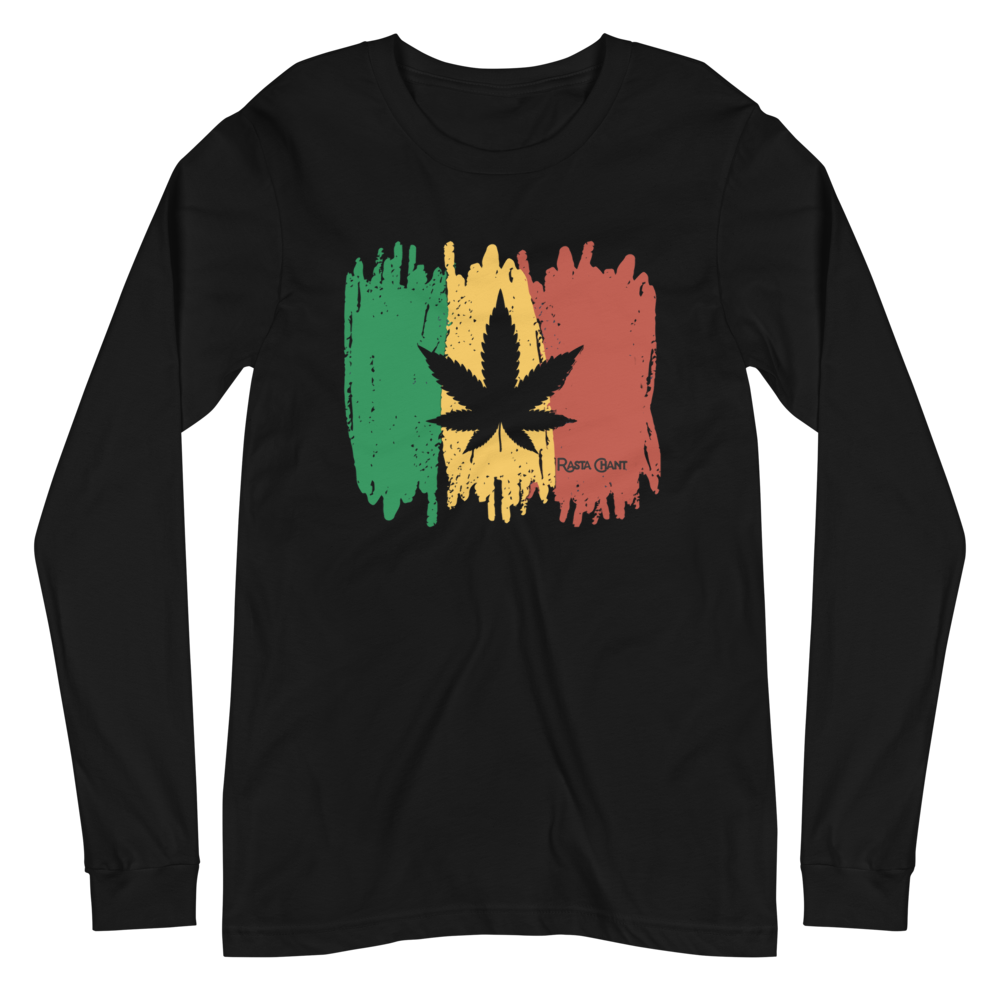 Rasta Chant Weed Cannabis Marijuana Ganja Leaf Long Sleeve Unisex T-Shirt - 11Y