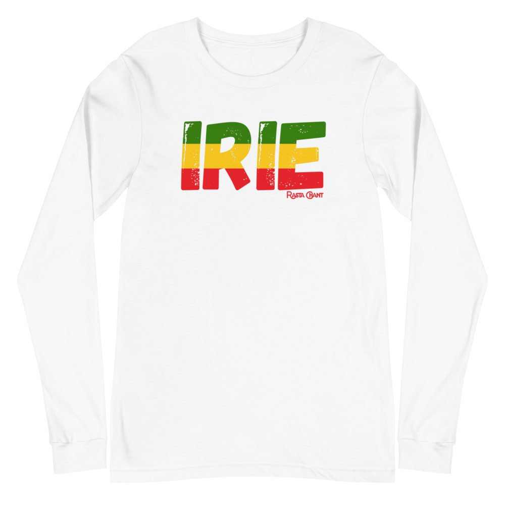 Rasta Chant Irie Long Sleeve Unisex T-Shirt - 10Y