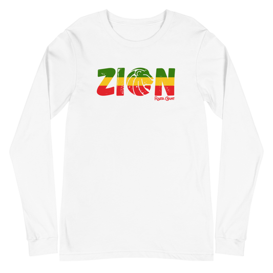 Rasta Chant Zion Lion Long Sleeve Unisex T-Shirt - 10Y