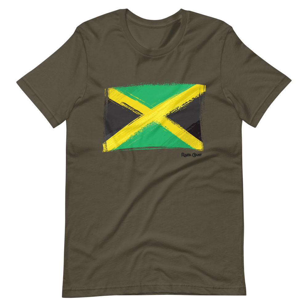 Rasta Chant Jamaican Flag Short-Sleeve Unisex T-Shirt - 10Y