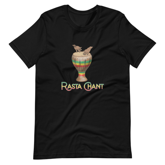 Rasta Chant Djembe Drum Short-Sleeve Unisex T-Shirt - Distressed Graphic - NBG