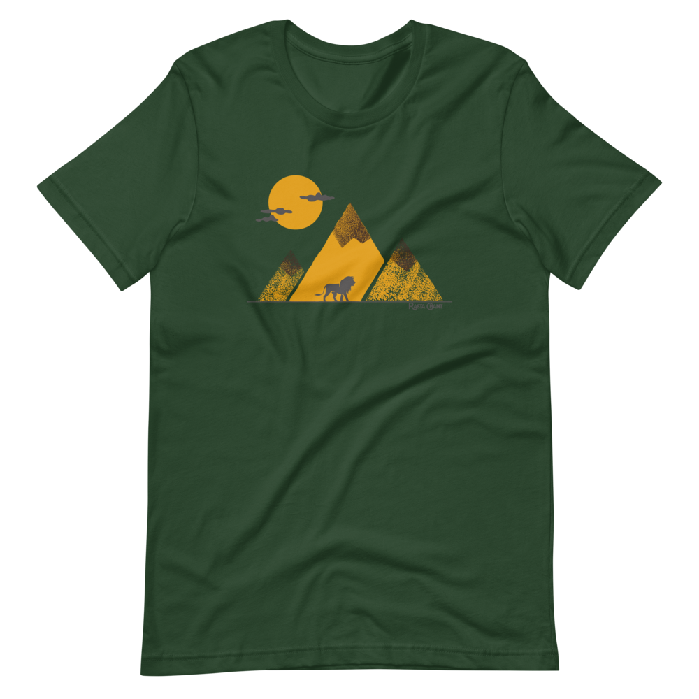 Rasta Chant Mountain Lion Short-Sleeve Unisex T-Shirt