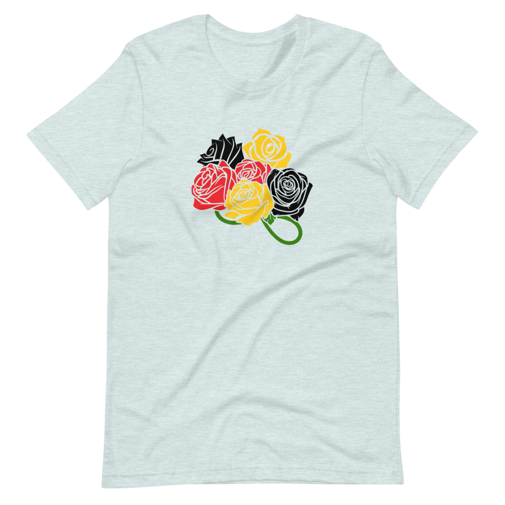 Rasta Chant Floral Roses Short-Sleeve Unisex T-Shirt - 10Y