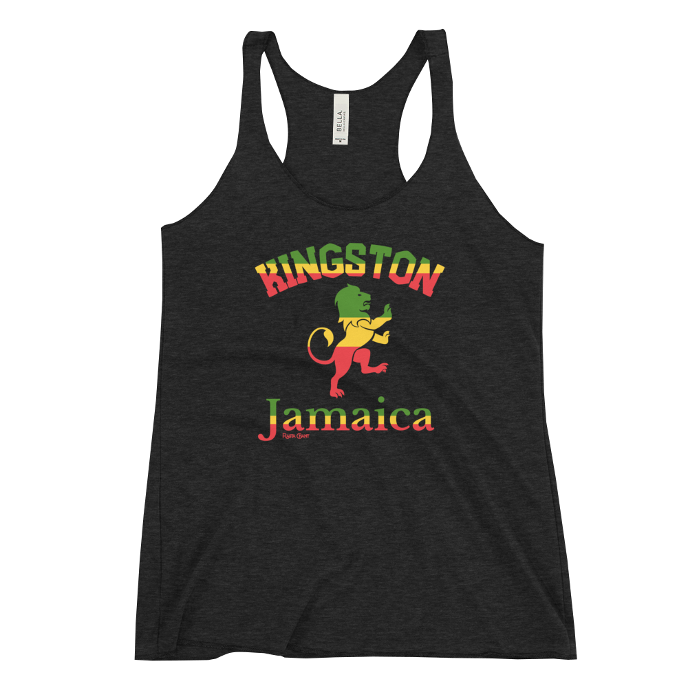 Rasta Chant Kingston Jamaica Lion Women's Racerback Tank Top - 10Y